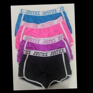 4 pair Justice Mesh Shorts Girl's Size 10